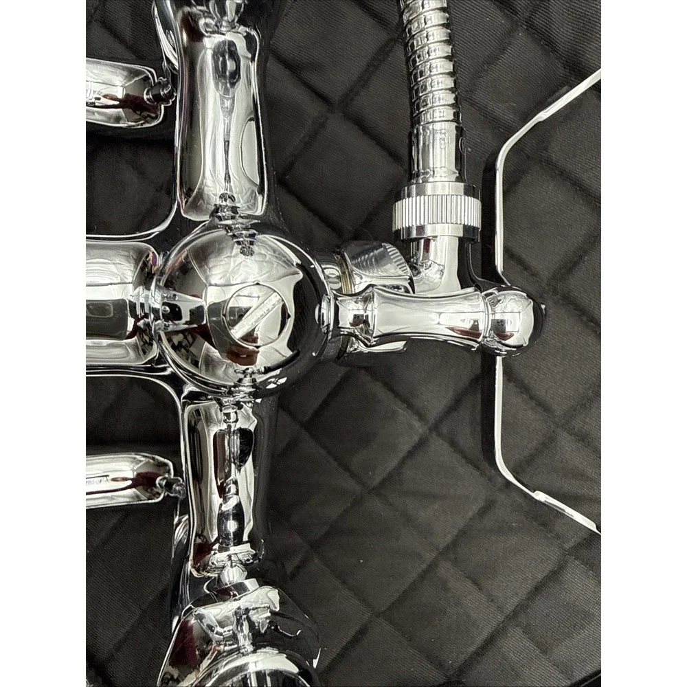 Margot Paris 1912 Thétis Luxury Bath Faucet Set Polished Chrome Porcelain Hand